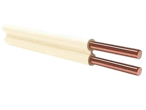 Кабель силовой ПВВП 2x1,5 ГОСТ белый фото Кабель силовой ПВВП 2x1,5 ГОСТ белый картинка